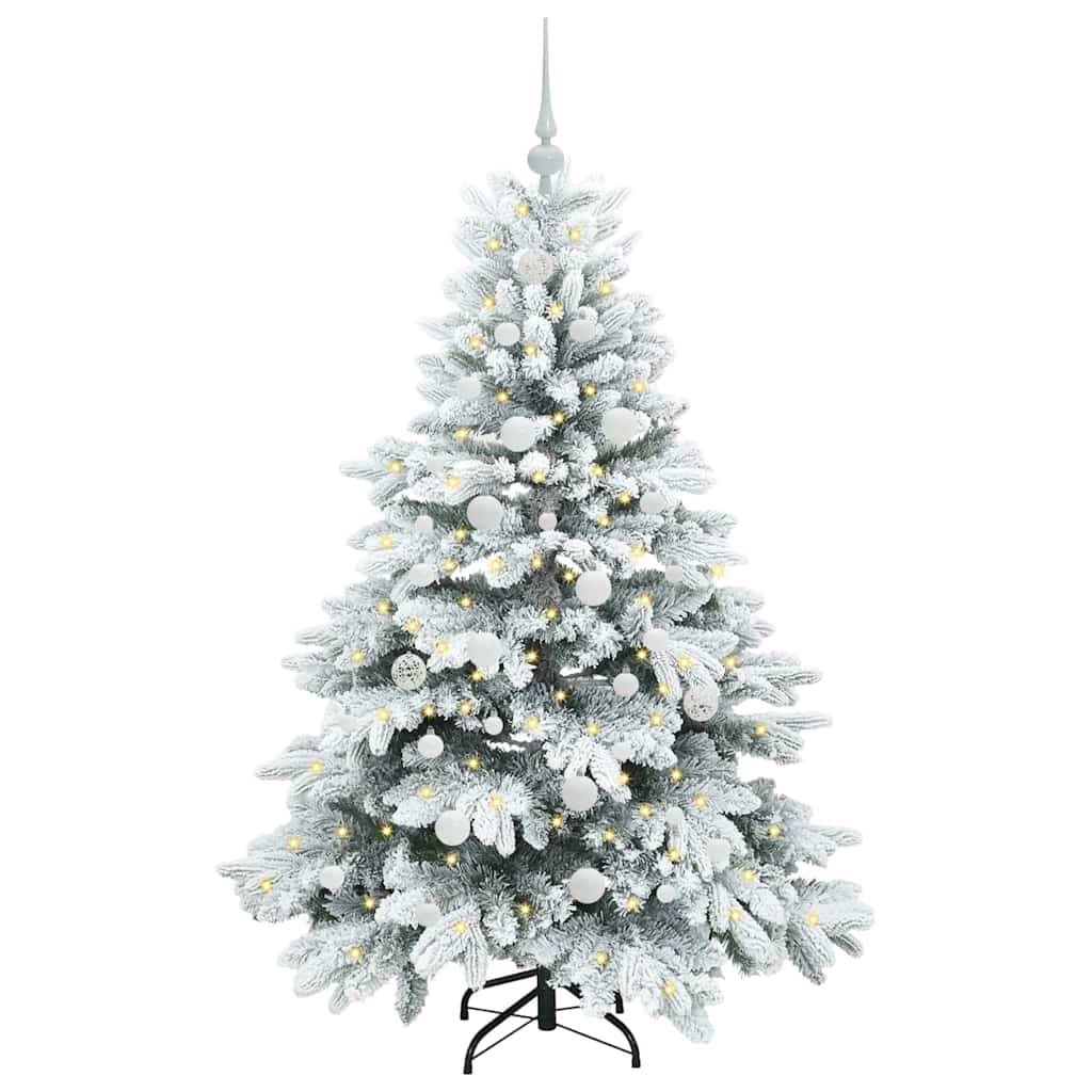 Künstlicher Weihnachtsbaum mit 150 LEDs Grün 150 cm PE und PVC