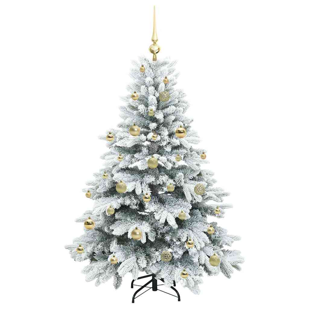 Künstlicher Weihnachtsbaum mit 150 LEDs Grün 150 cm PE und PVC