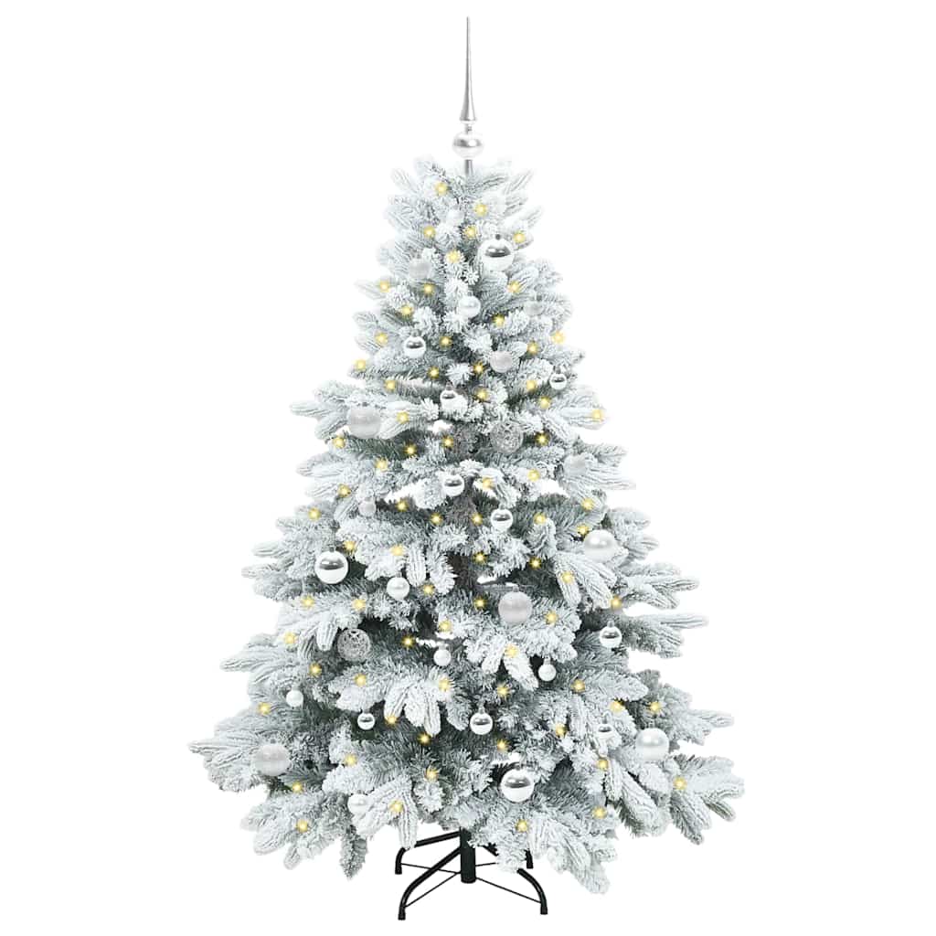 Künstlicher Weihnachtsbaum mit 150 LEDs Grün 150 cm PE und PVC