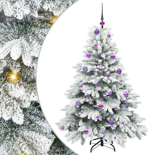 Künstlicher Weihnachtsbaum mit 150 LEDs Grün 150 cm PE und PVC