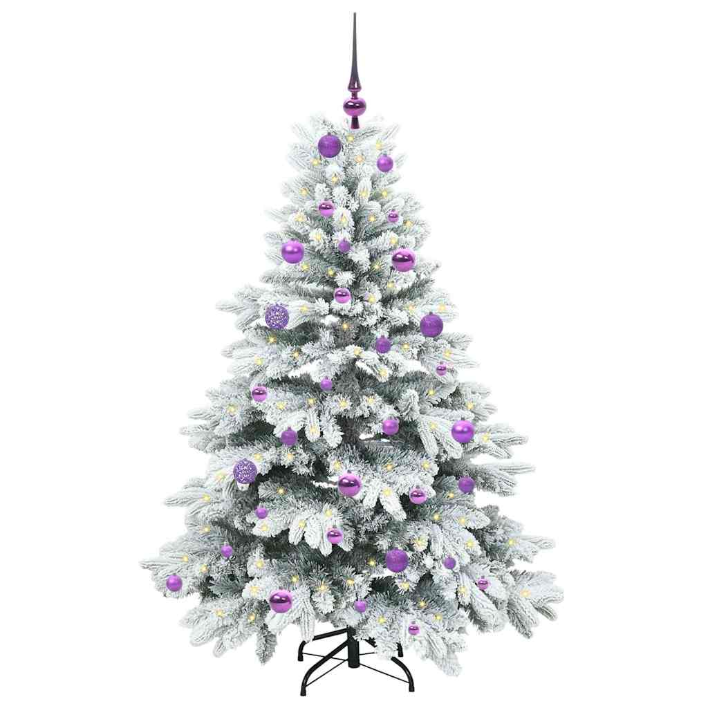 Künstlicher Weihnachtsbaum mit 150 LEDs Grün 150 cm PE und PVC