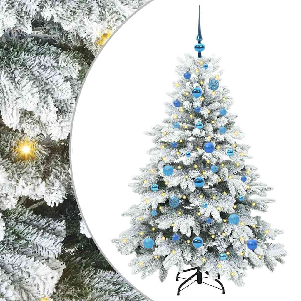 Künstlicher Weihnachtsbaum mit 150 LEDs Grün 150 cm PE und PVC