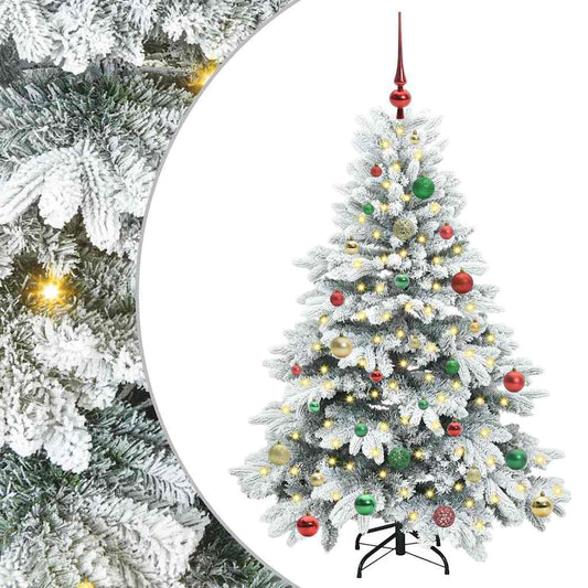 Künstlicher Weihnachtsbaum mit 150 LEDs Grün 150 cm PE und PVC