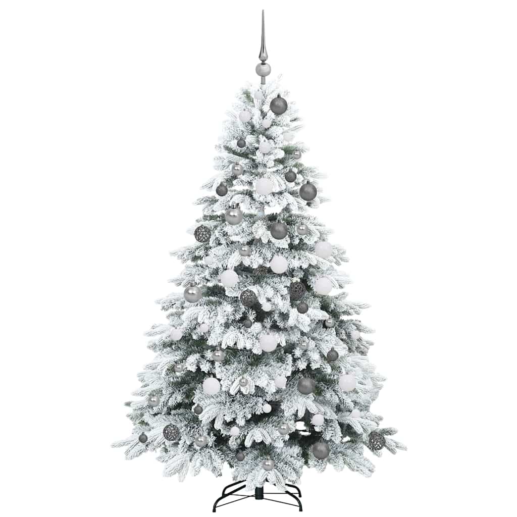 Künstlicher Weihnachtsbaum mit 300 LEDs Grün 180 cm PE und PVC