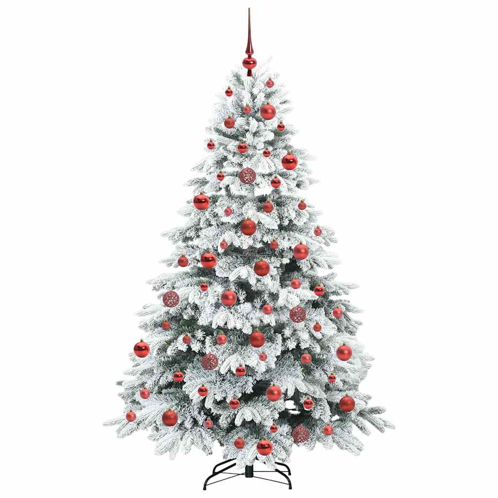Künstlicher Weihnachtsbaum mit 300 LEDs Grün 180 cm PE und PVC