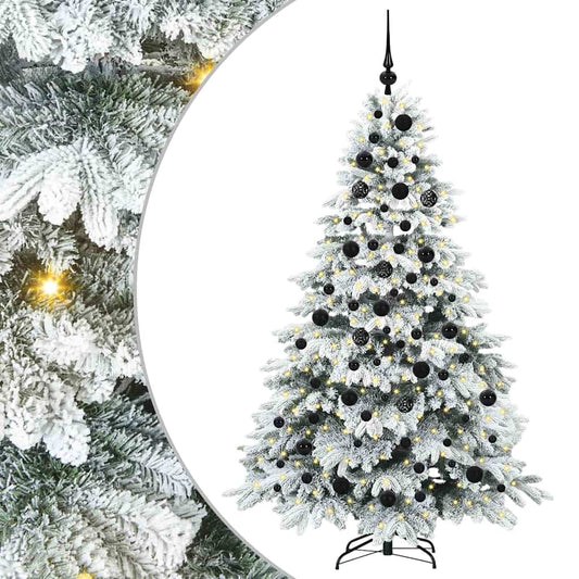 Künstlicher Weihnachtsbaum mit 300 LEDs Grün 180 cm PE und PVC