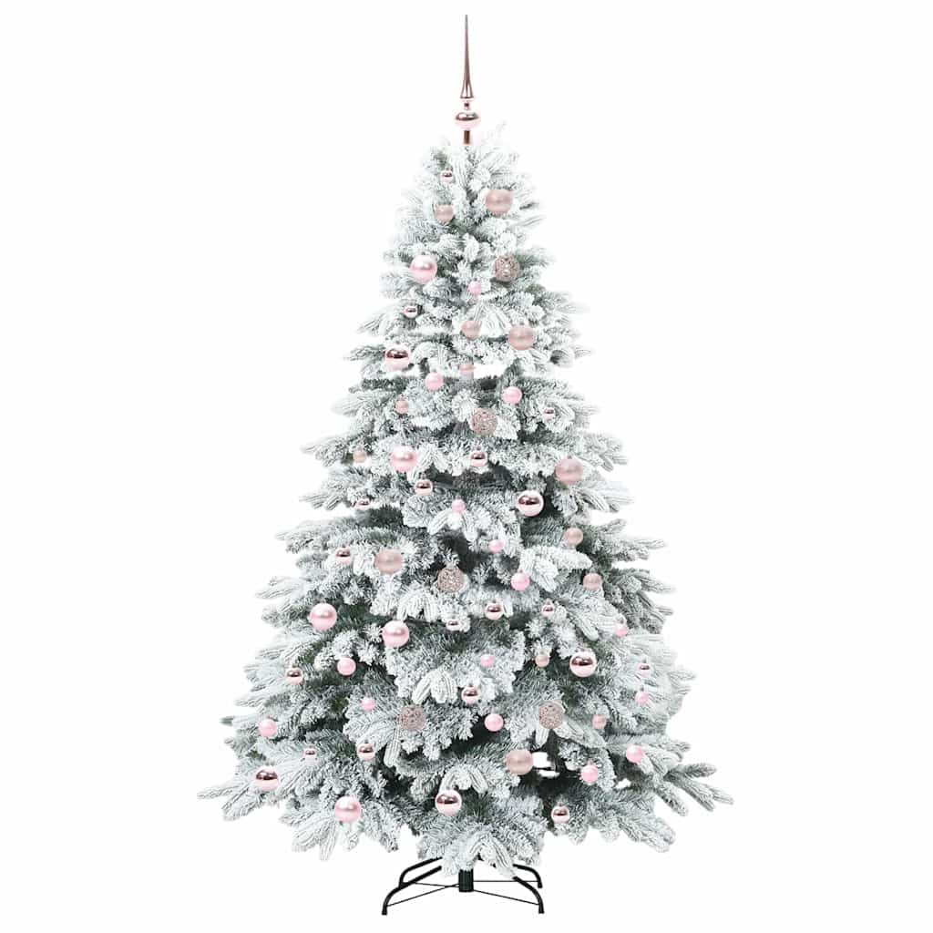 Künstlicher Weihnachtsbaum mit 300 LEDs Grün 180 cm PE und PVC