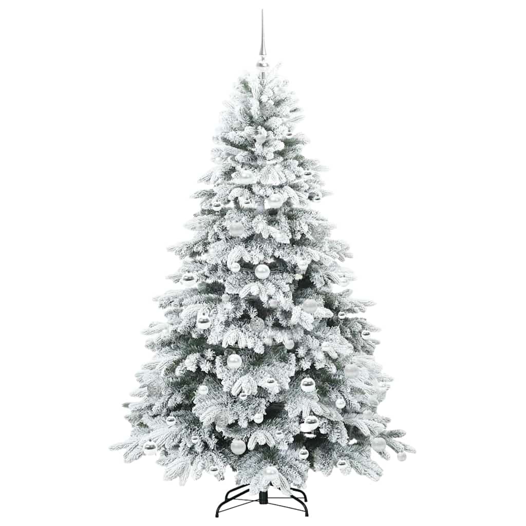 Künstlicher Weihnachtsbaum mit 300 LEDs Grün 180 cm PE und PVC