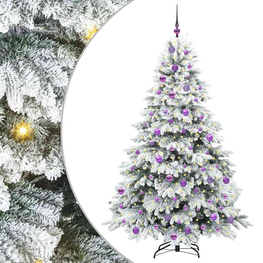 Künstlicher Weihnachtsbaum mit 300 LEDs Grün 180 cm PE und PVC