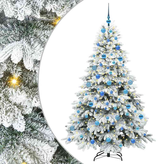 Künstlicher Weihnachtsbaum mit 300 LEDs Grün 180 cm PE und PVC