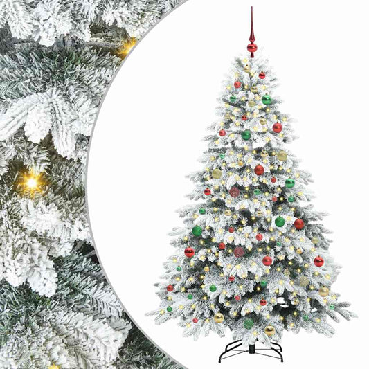 Künstlicher Weihnachtsbaum mit 300 LEDs Grün 180 cm PE und PVC