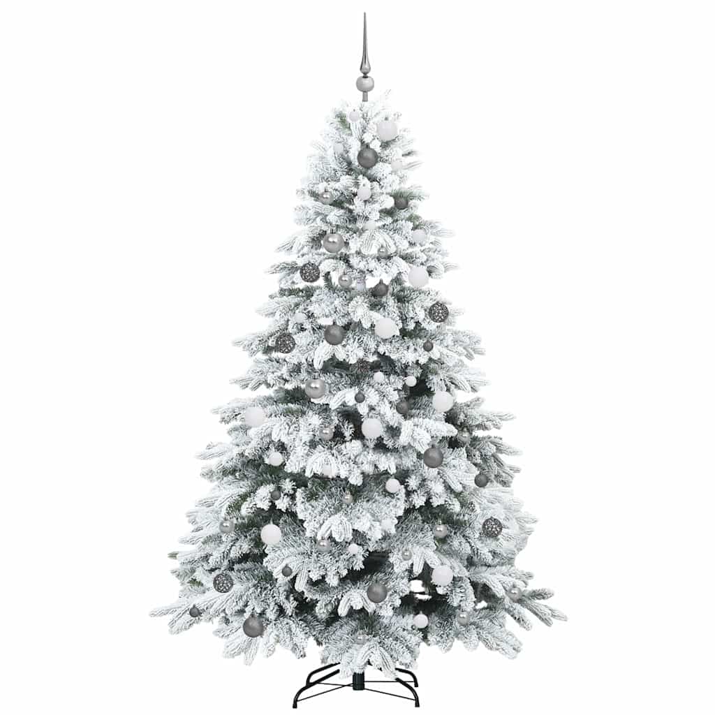 Künstlicher Weihnachtsbaum mit 300 LEDs Grün 210 cm PE und PVC