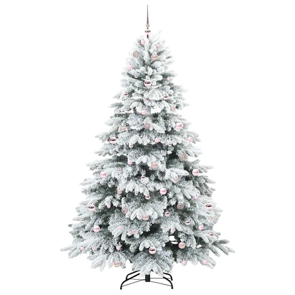 Künstlicher Weihnachtsbaum mit 300 LEDs Grün 210 cm PE und PVC