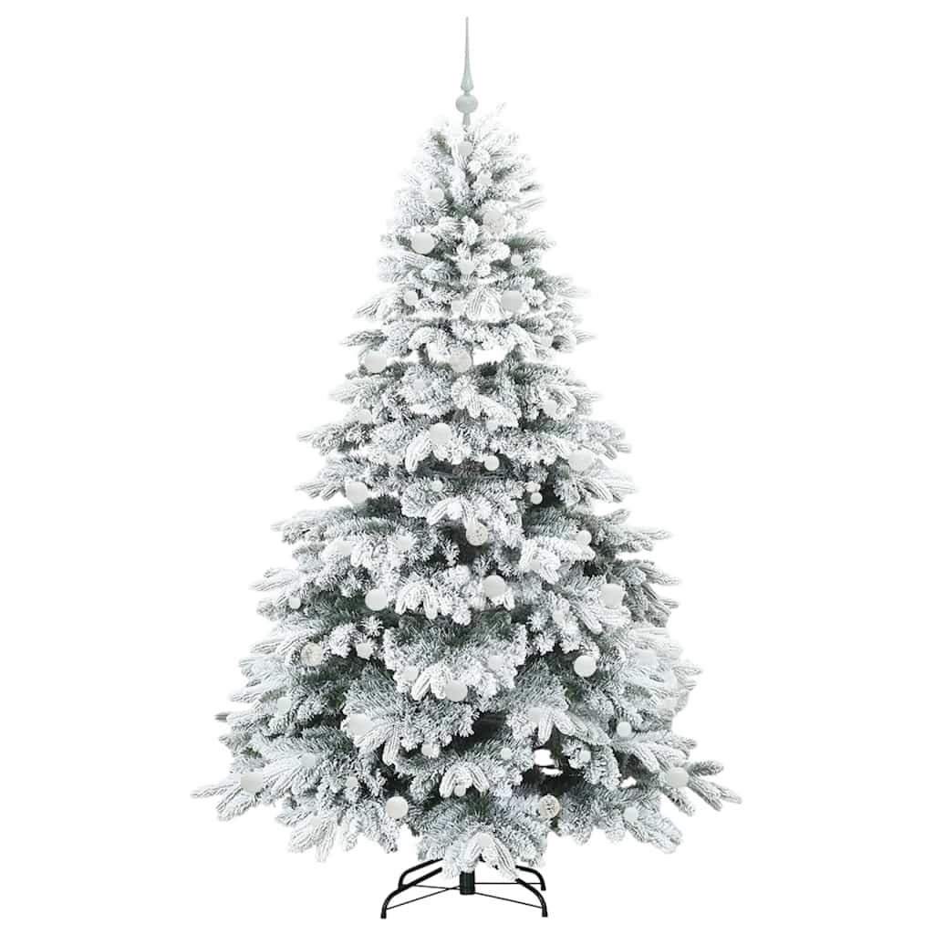 Künstlicher Weihnachtsbaum mit 300 LEDs Grün 210 cm PE und PVC