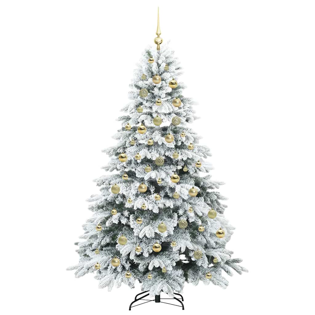 Künstlicher Weihnachtsbaum mit 300 LEDs Grün 210 cm PE und PVC