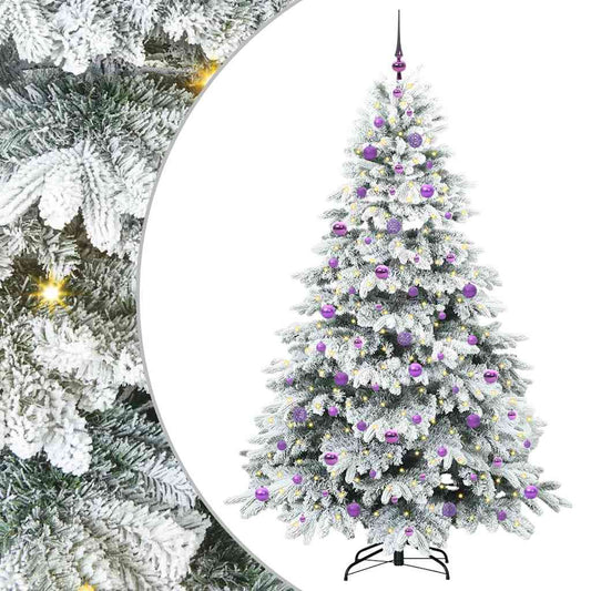 Künstlicher Weihnachtsbaum mit 300 LEDs Grün 210 cm PE und PVC