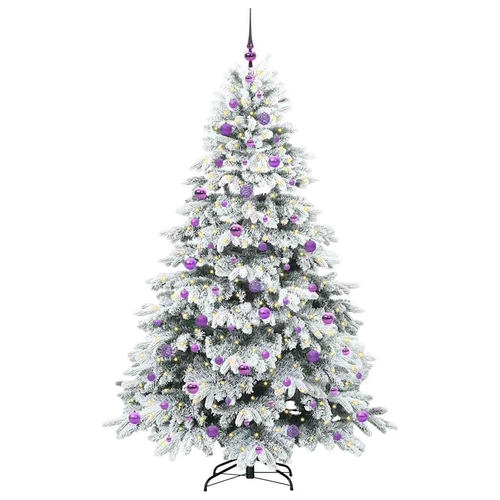 Künstlicher Weihnachtsbaum mit 300 LEDs Grün 210 cm PE und PVC
