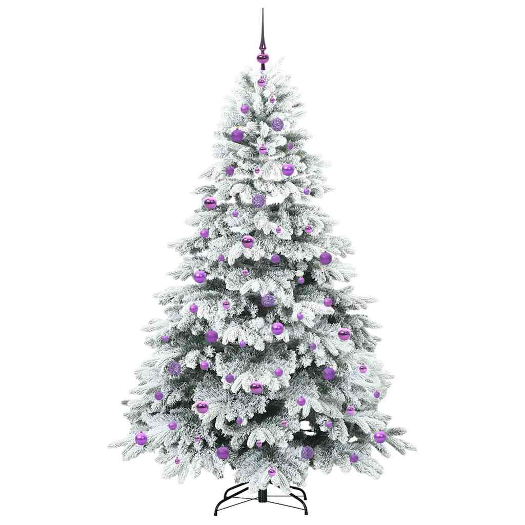 Künstlicher Weihnachtsbaum mit 300 LEDs Grün 210 cm PE und PVC