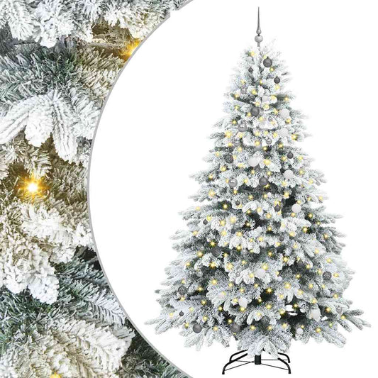 Künstlicher Weihnachtsbaum mit 300 LEDs Grün 240 cm PE und PVC