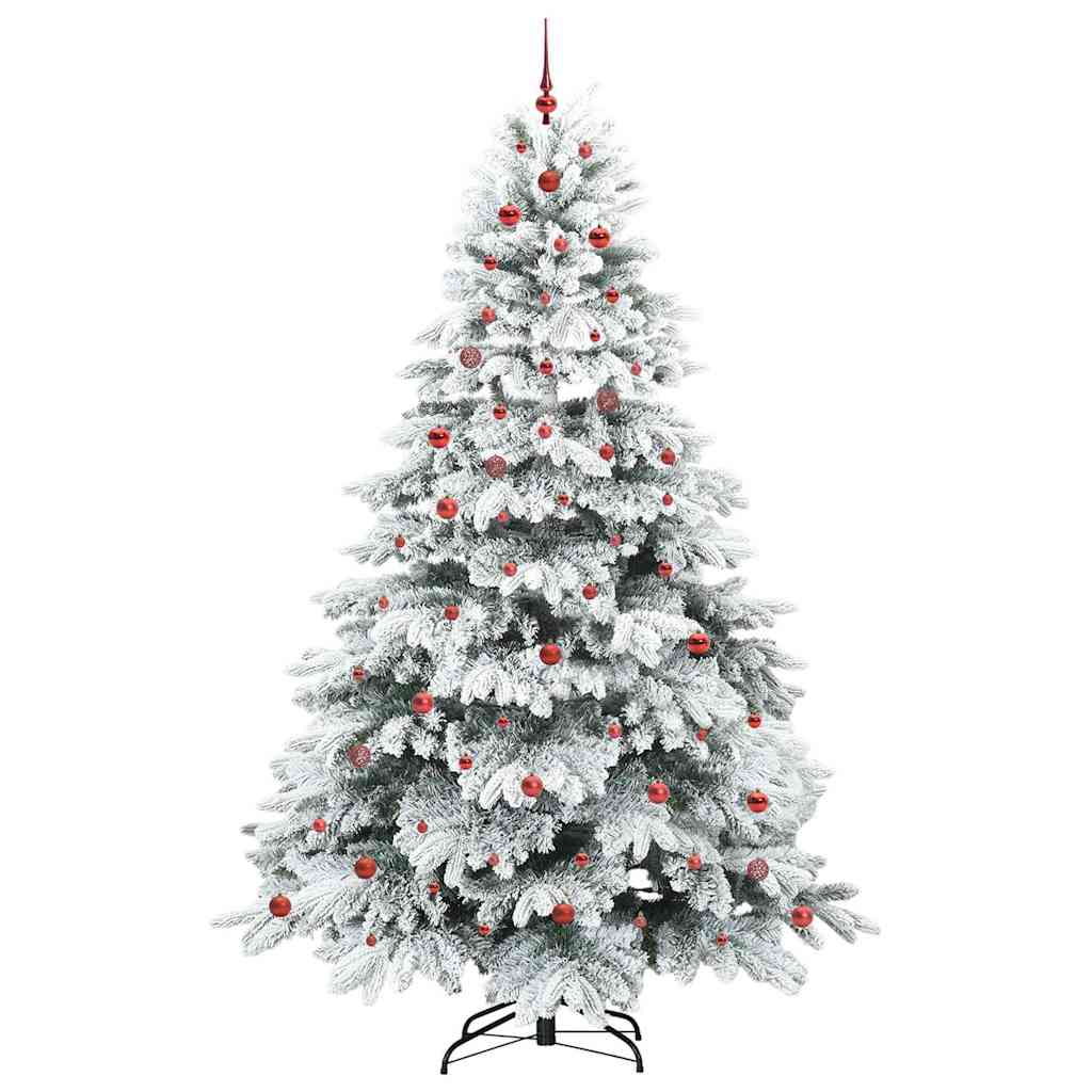 Künstlicher Weihnachtsbaum mit 300 LEDs Grün 240 cm PE und PVC