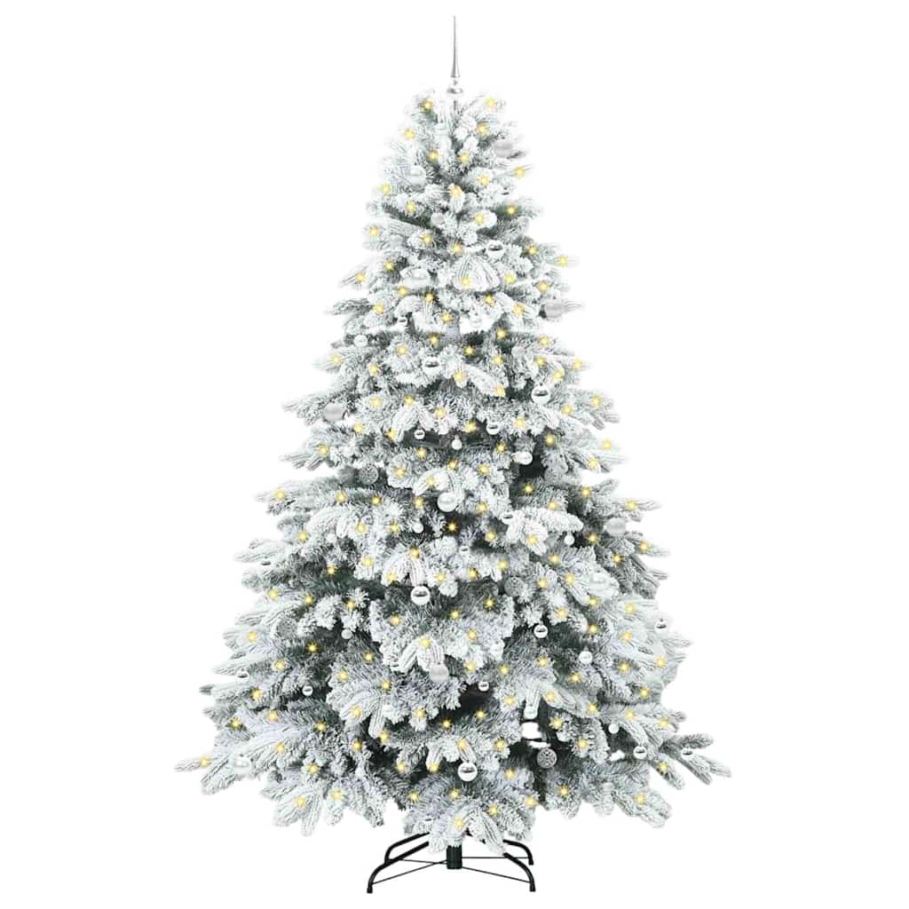 Künstlicher Weihnachtsbaum mit 300 LEDs Grün 240 cm PE und PVC