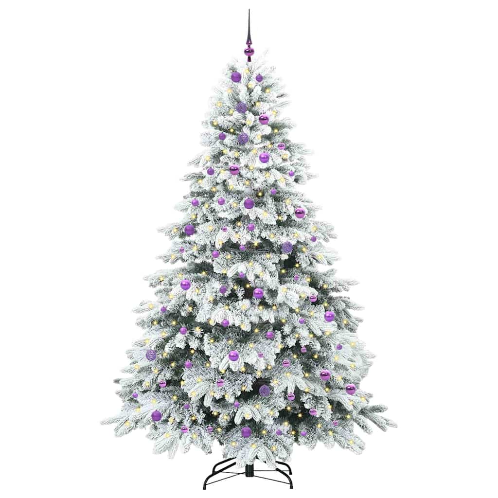 Künstlicher Weihnachtsbaum mit 300 LEDs Grün 240 cm PE und PVC