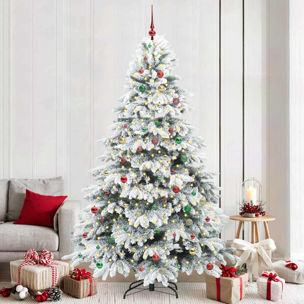 Künstlicher Weihnachtsbaum mit 300 LEDs Grün 240 cm PE und PVC