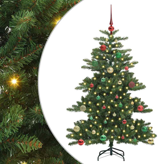 Künstlicher klappbarer Weihnachtsbaum Grün 150 cm PVC und Stahl