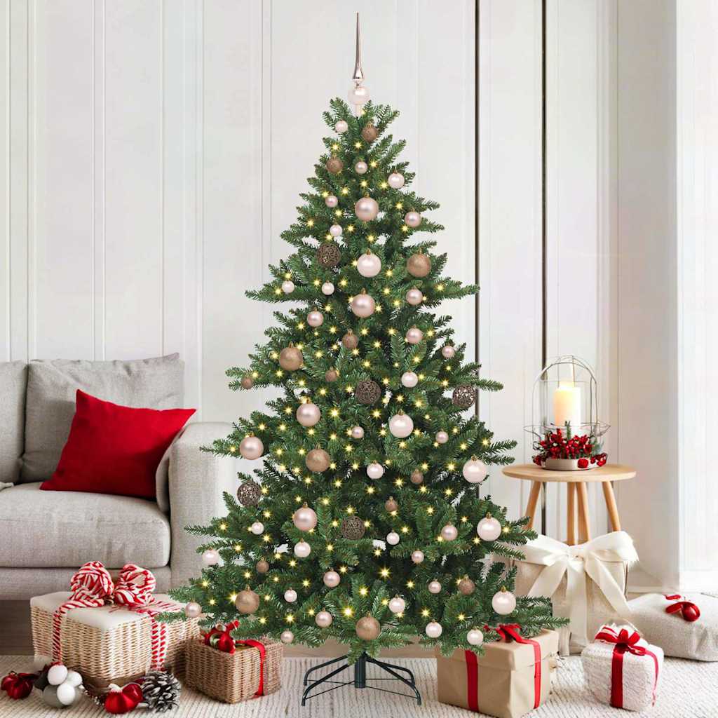 Künstlicher klappbarer Weihnachtsbaum mit 300 LEDs 180 cm PVC