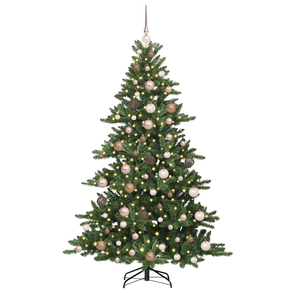 Künstlicher klappbarer Weihnachtsbaum mit 300 LEDs 180 cm PVC