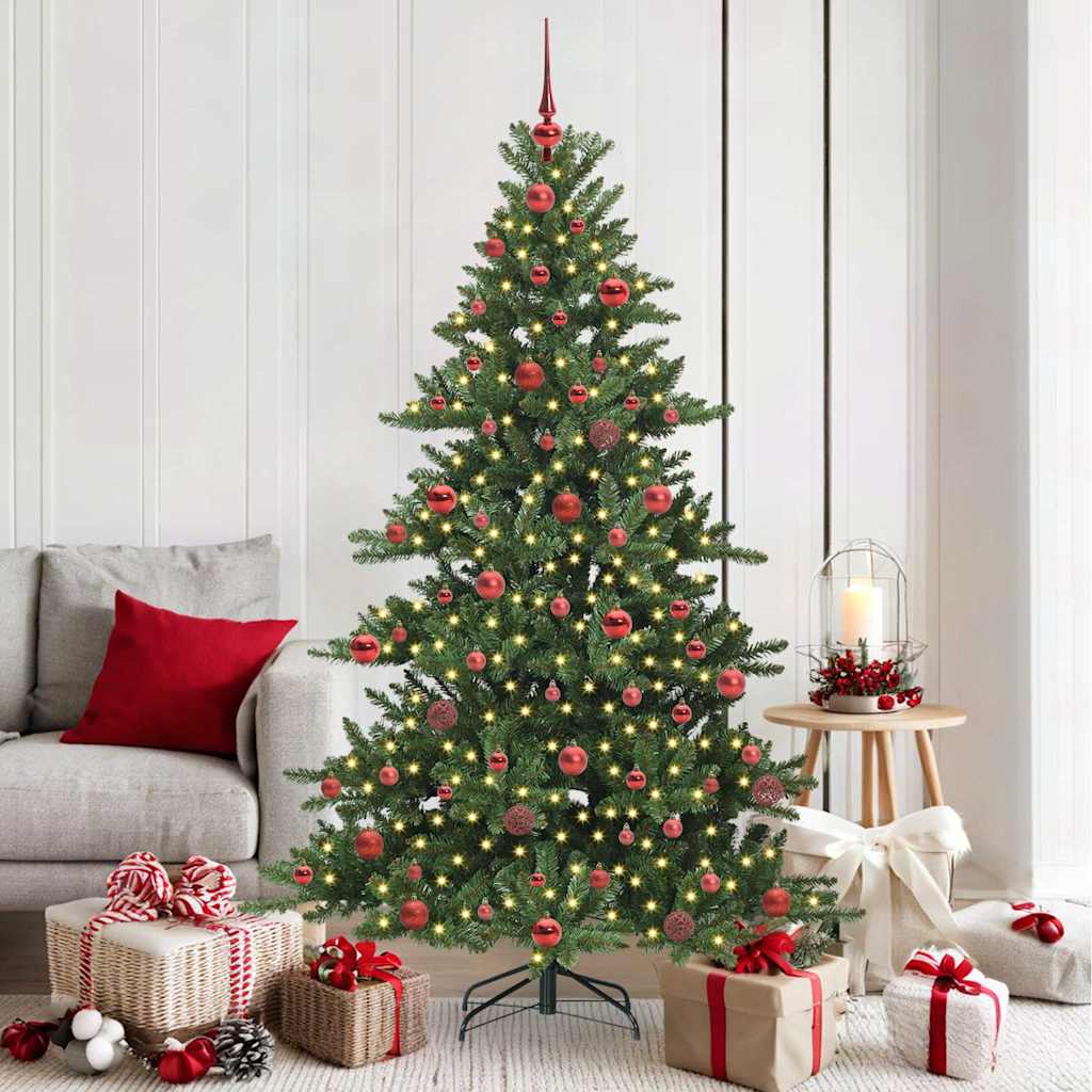 Künstlicher klappbarer Weihnachtsbaum mit 300 LEDs 180 cm PVC