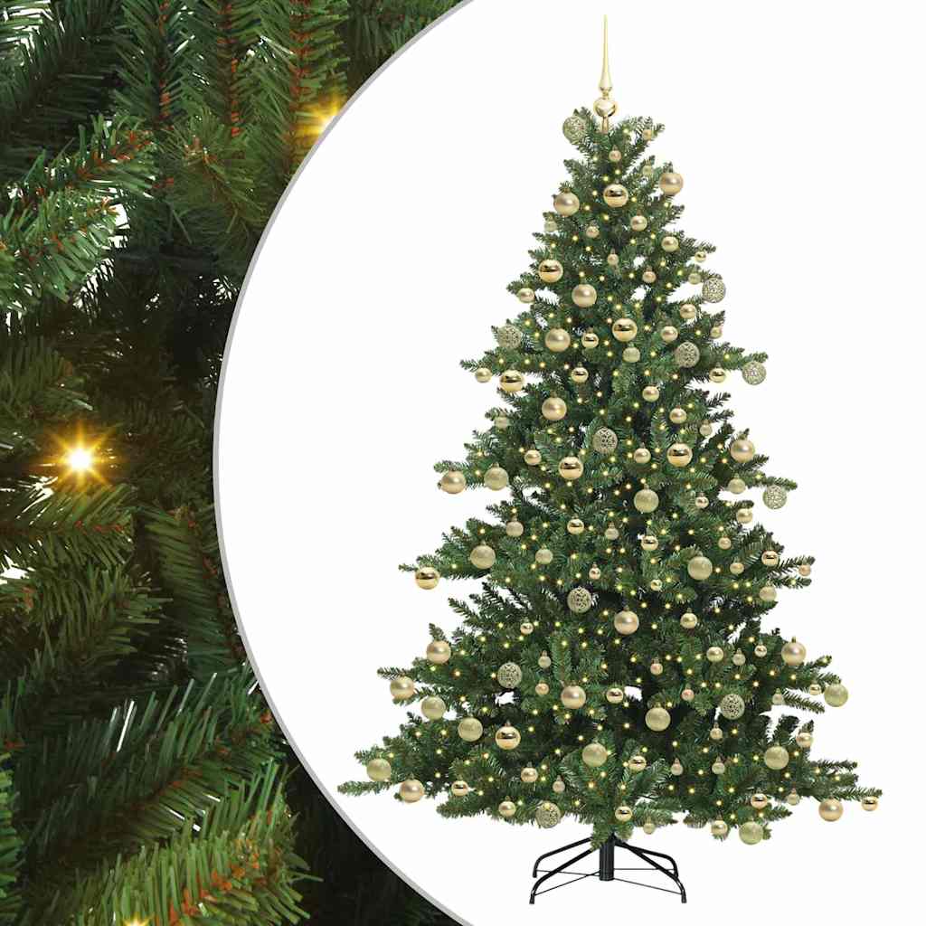 Künstlicher klappbarer Weihnachtsbaum mit 300 LEDs 180 cm PVC