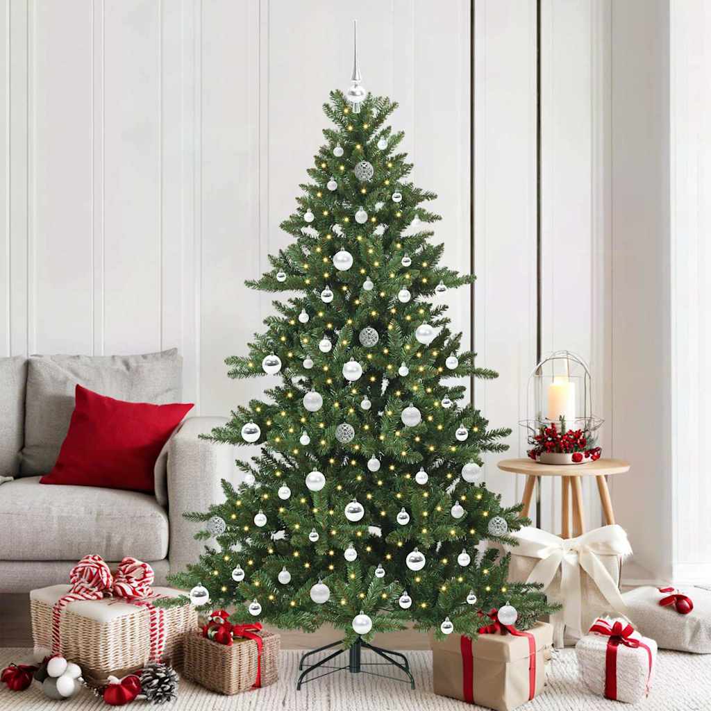 Künstlicher klappbarer Weihnachtsbaum mit 300 LEDs 180 cm PVC