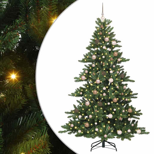 Künstlicher klappbarer Weihnachtsbaum mit 300 LEDs 210 cm PVC