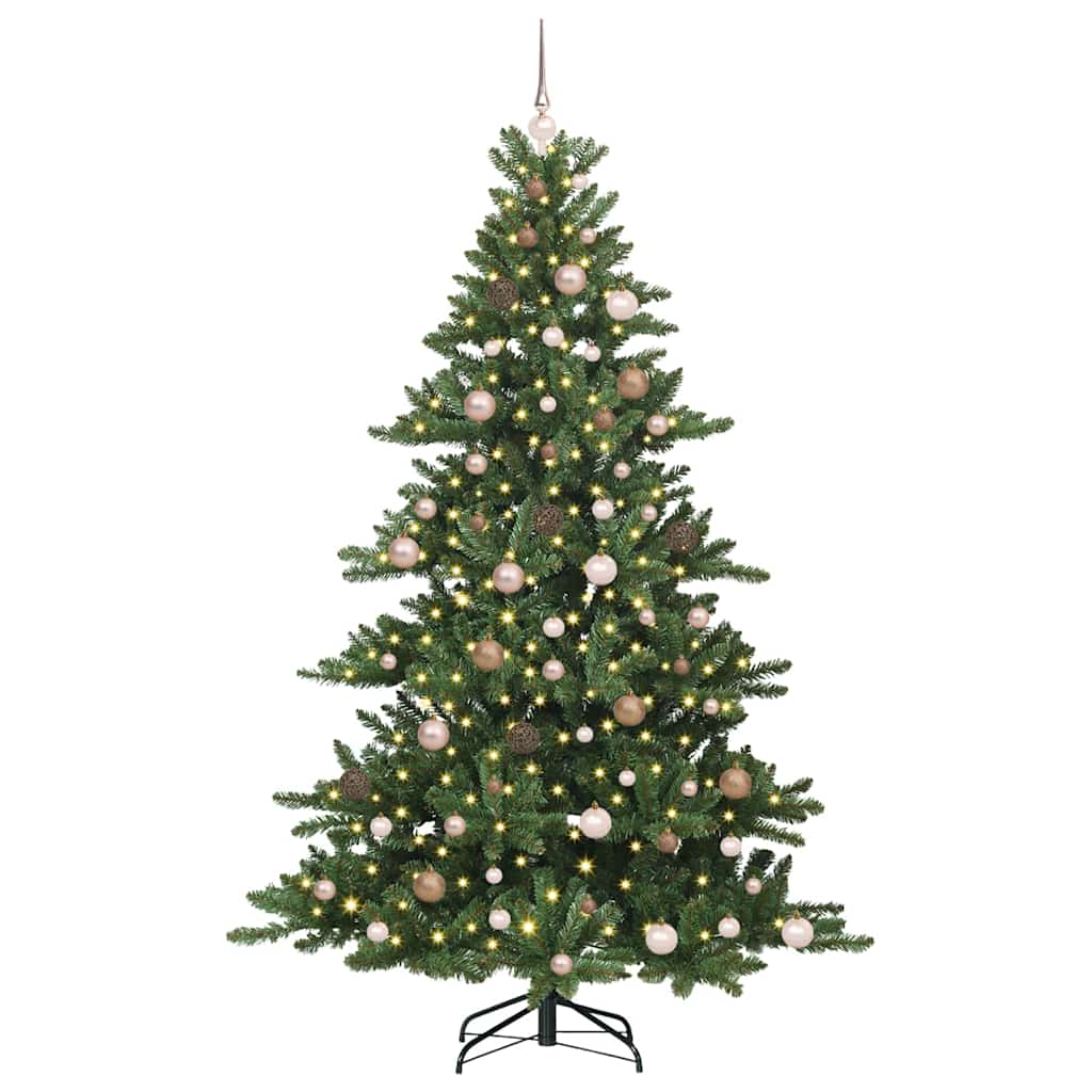 Künstlicher klappbarer Weihnachtsbaum mit 300 LEDs 210 cm PVC