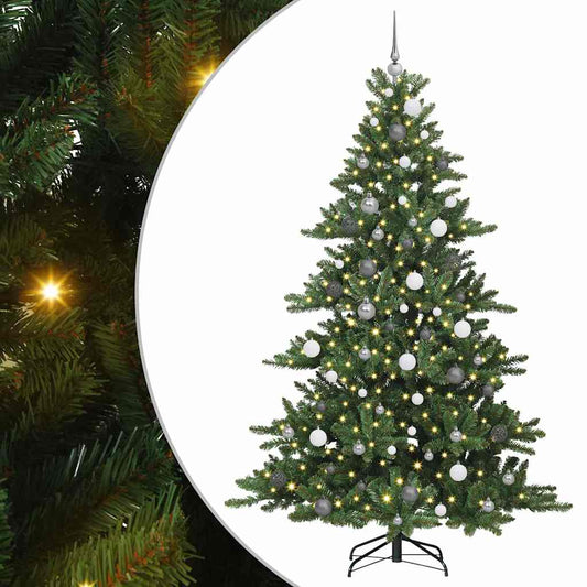 Künstlicher klappbarer Weihnachtsbaum mit 300 LEDs 210 cm PVC
