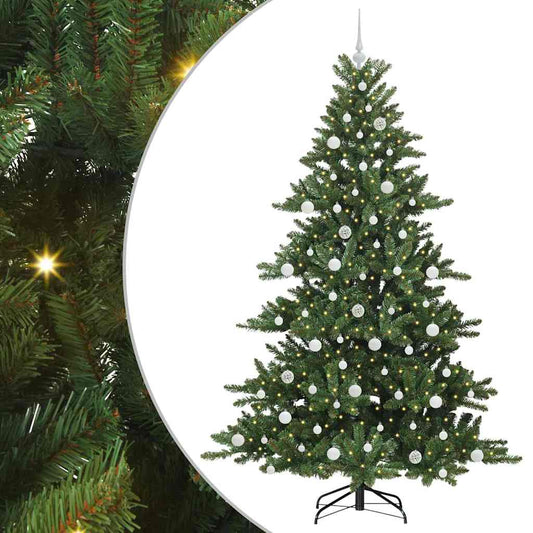 Künstlicher klappbarer Weihnachtsbaum mit 300 LEDs 210 cm PVC