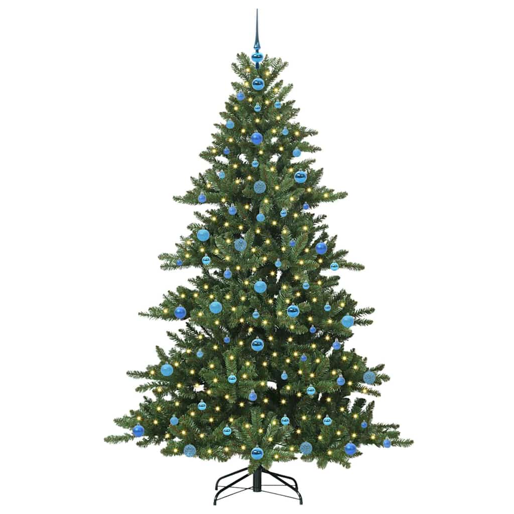 Künstlicher klappbarer Weihnachtsbaum mit 300 LEDs 210 cm PVC