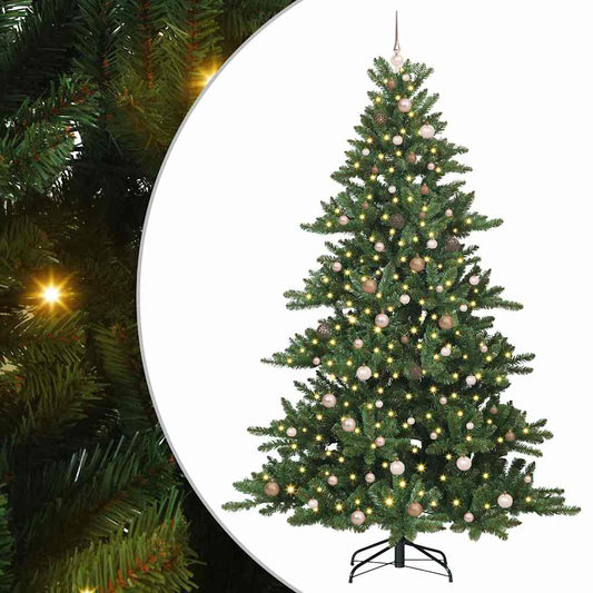 Künstlicher klappbarer Weihnachtsbaum mit 300 LEDs 240 cm PVC
