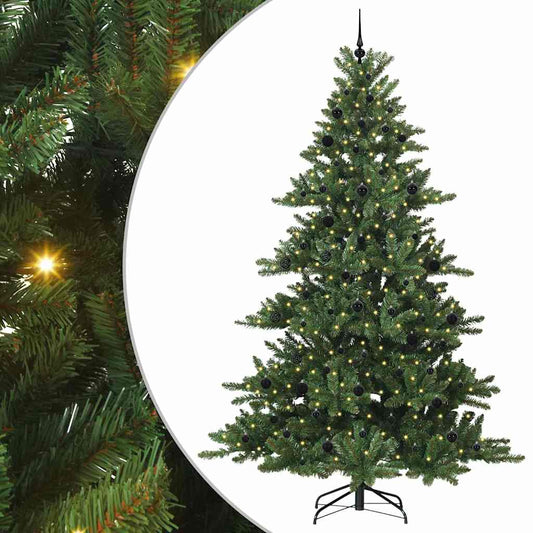 Künstlicher klappbarer Weihnachtsbaum mit 300 LEDs 240 cm PVC