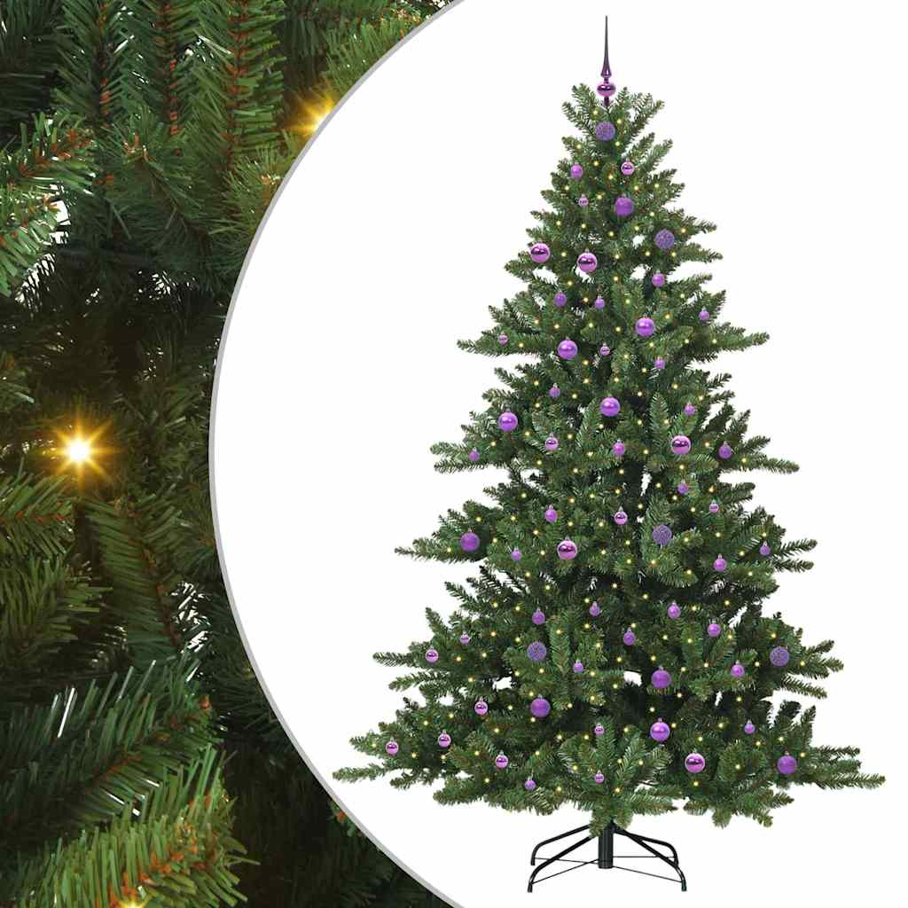 Künstlicher klappbarer Weihnachtsbaum mit 300 LEDs 240 cm PVC