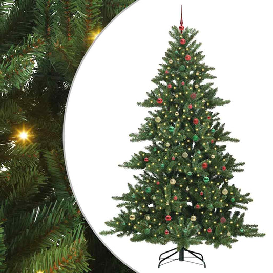 Künstlicher klappbarer Weihnachtsbaum mit 300 LEDs 240 cm PVC