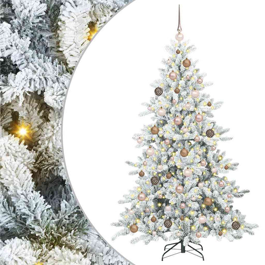 Künstlicher klappbarer Weihnachtsbaum mit 300 LEDs 180 cm PVC