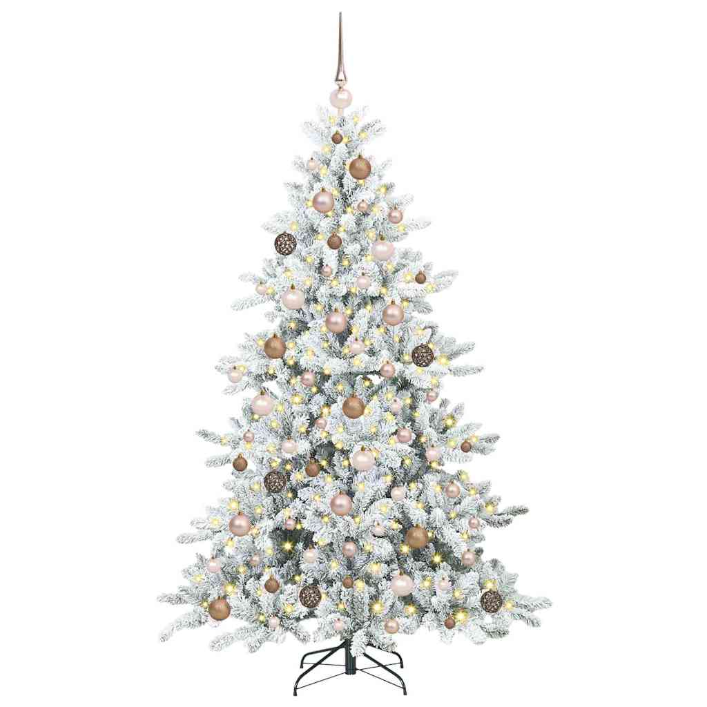 Künstlicher klappbarer Weihnachtsbaum mit 300 LEDs 180 cm PVC