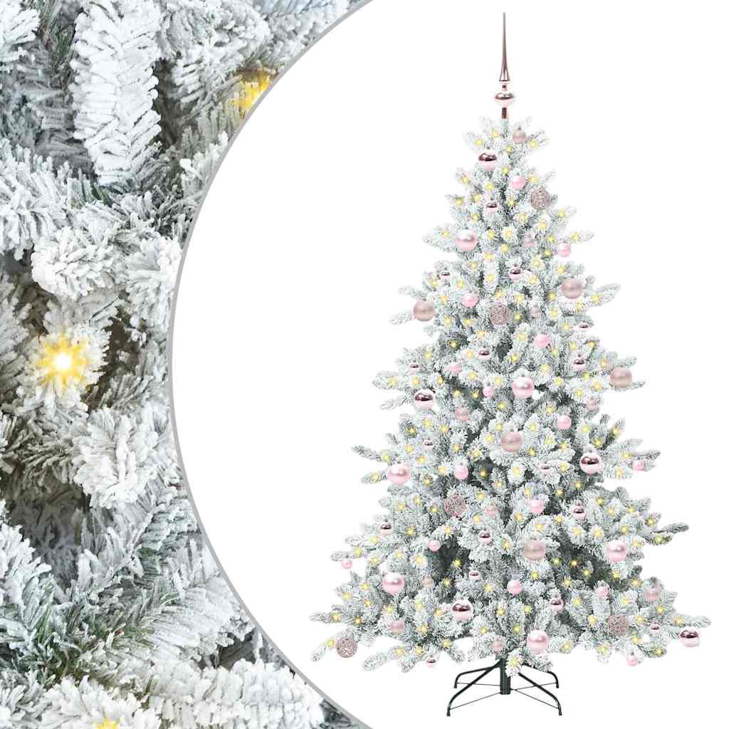 Künstlicher klappbarer Weihnachtsbaum mit 300 LEDs 180 cm PVC