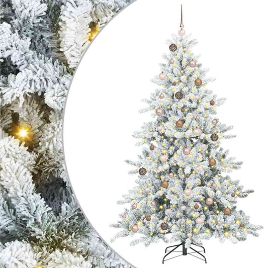 Künstlicher klappbarer Weihnachtsbaum mit 300 LEDs 210 cm PVC