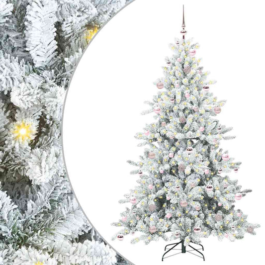 Künstlicher klappbarer Weihnachtsbaum mit 300 LEDs 210 cm PVC