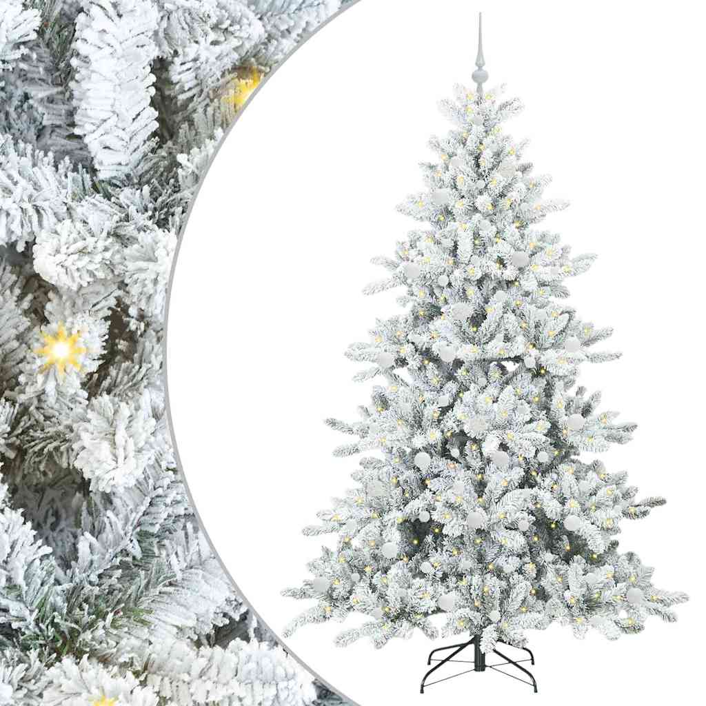 Künstlicher klappbarer Weihnachtsbaum mit 300 LEDs 210 cm PVC