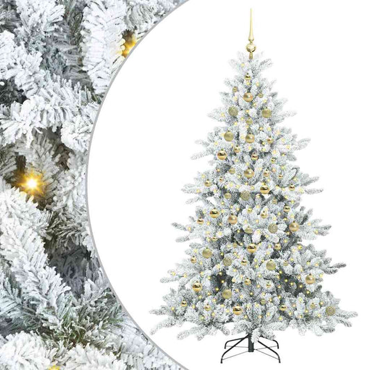 Künstlicher klappbarer Weihnachtsbaum mit 300 LEDs 210 cm PVC