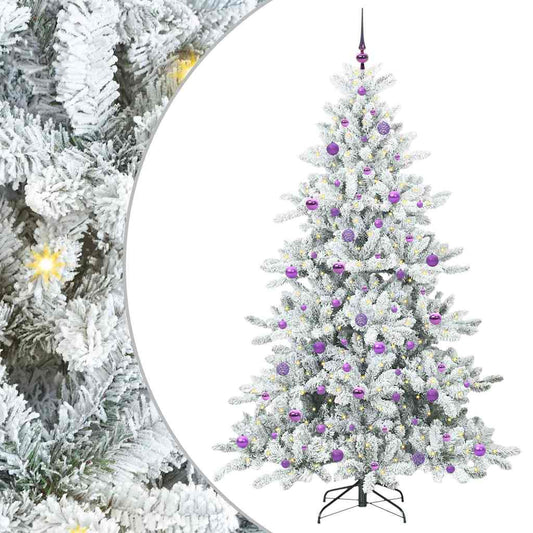 Künstlicher klappbarer Weihnachtsbaum mit 300 LEDs 210 cm PVC